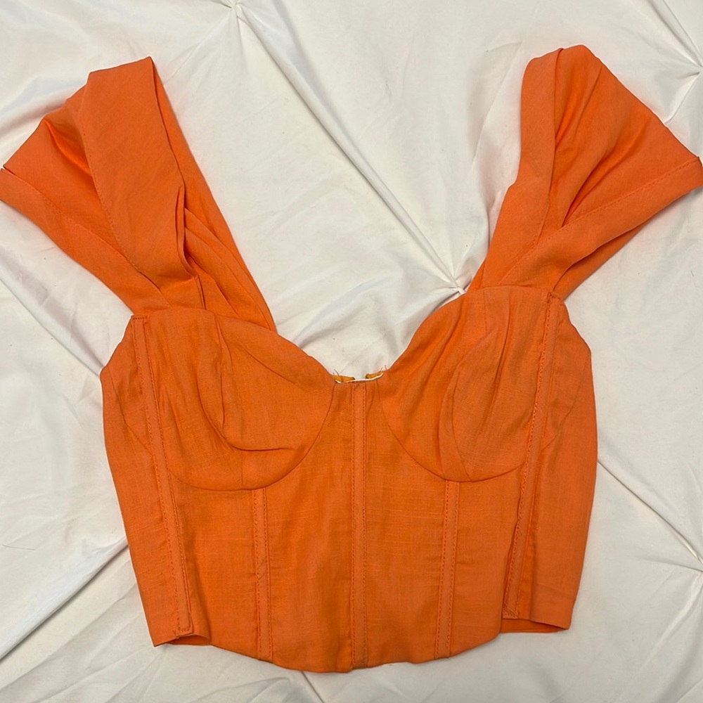 Orange corset top